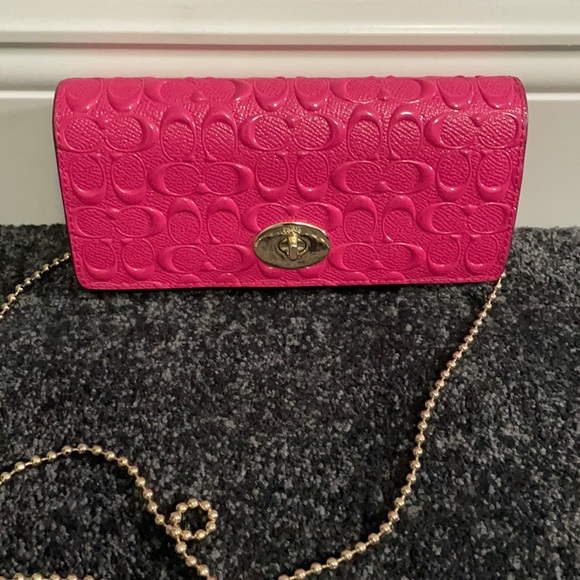 Coach Handbags - Coach clutch purse hot pink